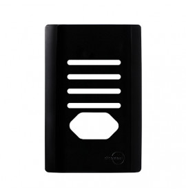 Placa p/ 4 Interruptores + Tomada (Especial) 4x2 - Novara Preto Brilhante